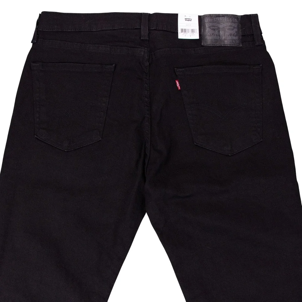 NWT Levis 511 Slim Fit Flex Mens Black Stretch Denim Jeans 36x32 04511-5345